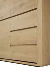 3-Door Oak Wood Wardrobe Cabinet | Ethnicraft Shadow | OROA.COM