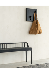 Modern Nordic Black Oak Bench | Ethnicraft Spindle | Oroa.com
