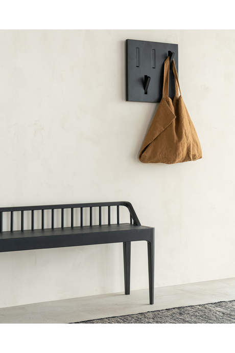 Modern Nordic Black Oak Bench | Ethnicraft Spindle | Oroa.com