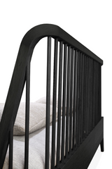 Black Solid Oak Bed | Ethnicraft Spindle | Oroa.com