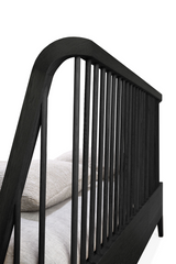 Black Solid Oak Bed | Ethnicraft Spindle | Oroa.com