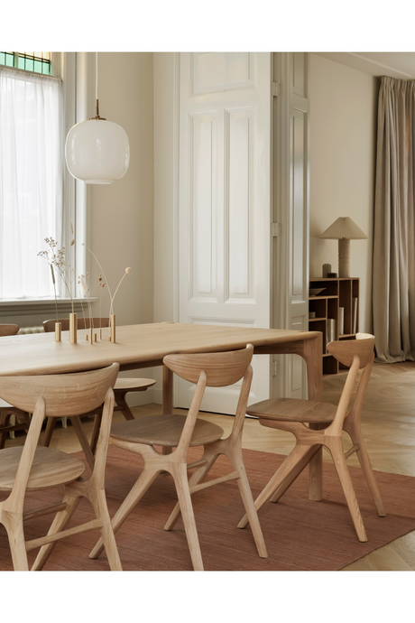 Natural Oak Modern Dining Table – PI – oak finish alternate view 32