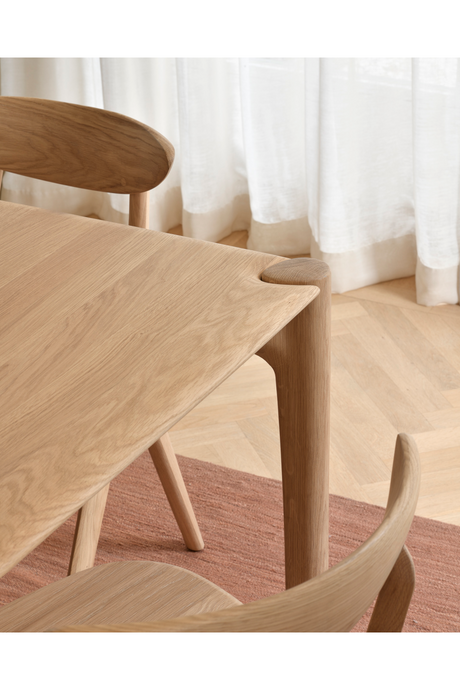Natural Oak Modern Dining Table – PI – oak finish alternate view 30