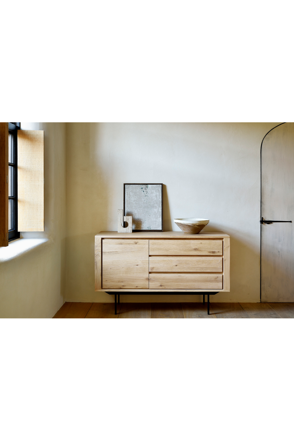 Oak Wood Sideboard with Legs | Ethnicraft Shadow | OROA TRADE