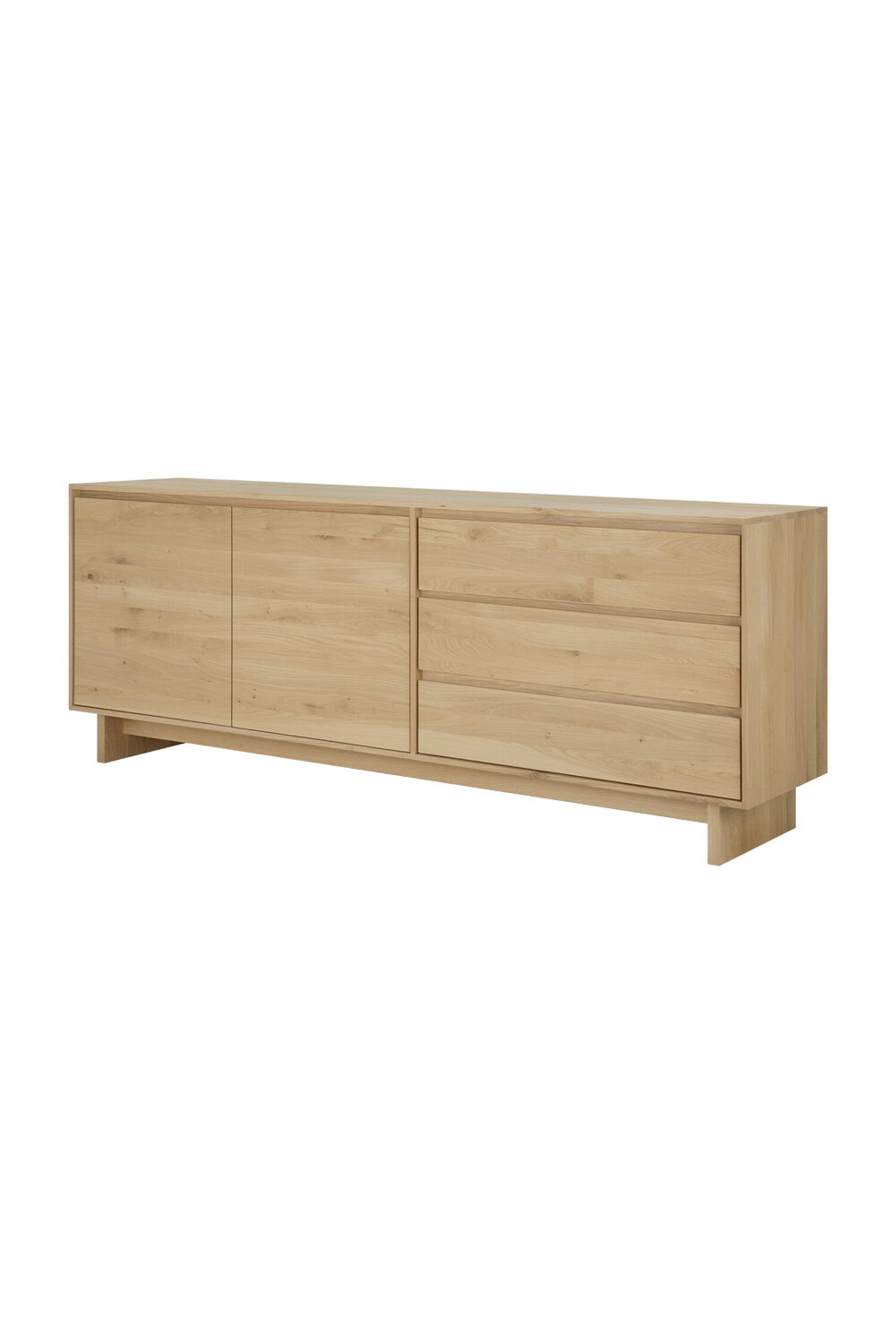 Modern white deals and oak sideboard