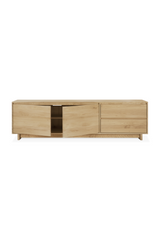 Oiled Oak TV Cabinet – Wave – oak finish alternate view 7