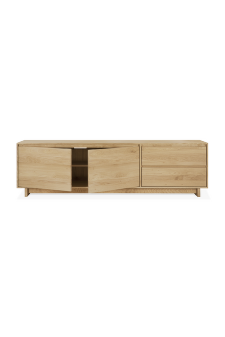 Oiled Oak TV Cabinet – Wave – oak finish alternate view 7