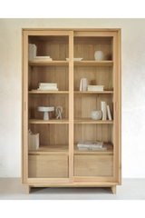Oak Sliding Door Cabinet – Wave – oak finish alternate view 11
