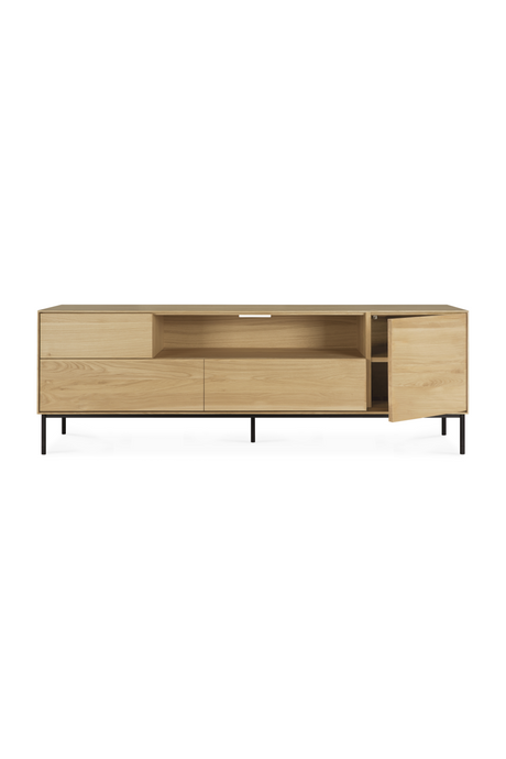 Solid Oak TV Cupboard – Whitebird – oak finish alternate view 5
