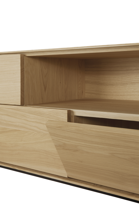 Solid Oak TV Cupboard – Whitebird – oak finish alternate view 8