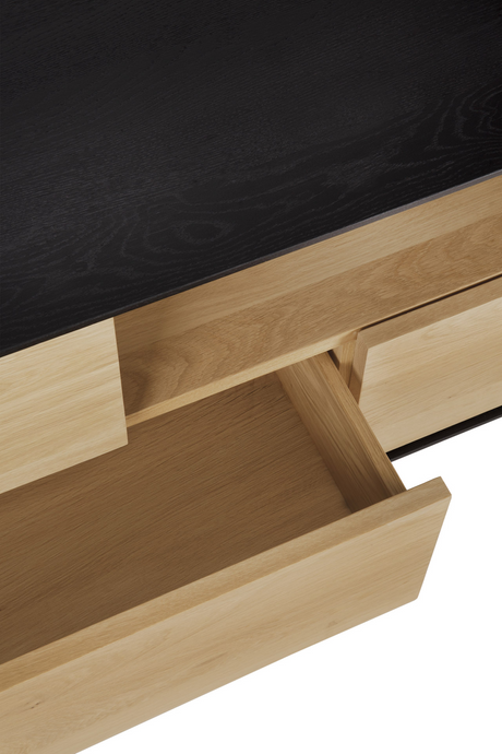 Varnished Oak Media Unit – Blackbird – oak finish alternate view 7