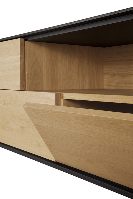 Varnished Oak Media Unit – Blackbird – oak finish alternate view 9