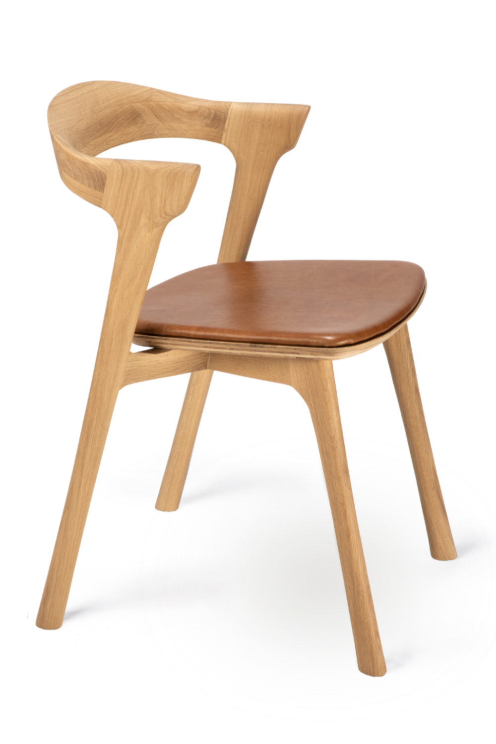 Leather Cushioned Dining Chair | Ethnicraft Bok | Oroa.com