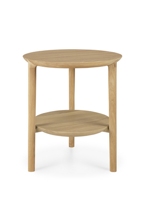 Circular Tiered Oak Side Table | Ethnicraft Bok | Oroa.com