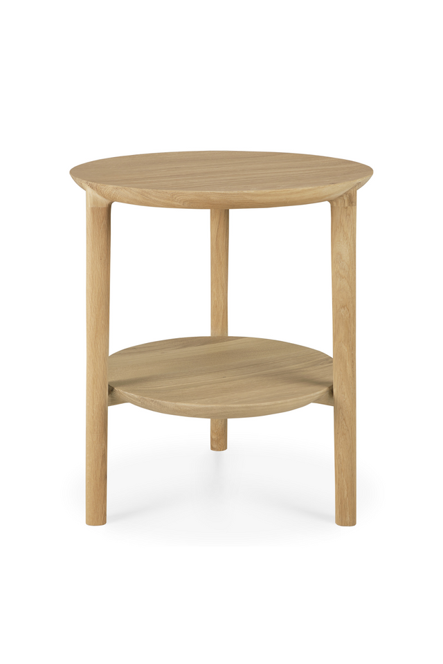 Circular Tiered Oak Side Table | Ethnicraft Bok | Oroa.com