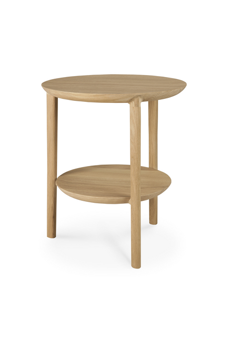 Circular Tiered Oak Side Table | Ethnicraft Bok | Oroa.com