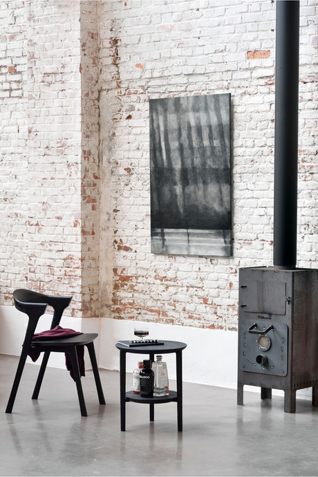 Circular Tiered Black Oak Side Table | Ethnicraft Bok | Oroa.com