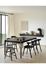 Extendable Black Oak Dining Table | Ethnicraft Bok | Oroa.com