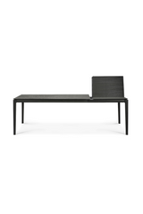Extendable Black Oak Dining Table | Ethnicraft Bok | Oroa.com