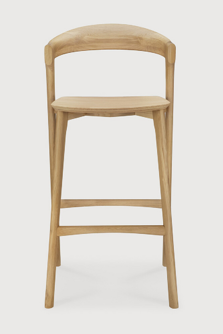 Curved Oak Bar Stool | Ethnicraft Bok | Oroa.com