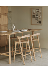 Curved Oak Bar Stool | Ethnicraft Bok | Oroa.com