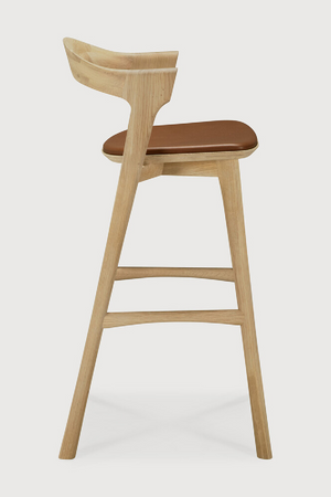 Curved Oak Bar Stool | Ethnicraft Bok | Oroa.com