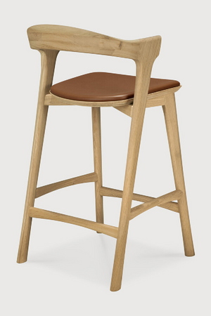 Curved Oak Counter Stool | Ethnicraft Bok | Oroa.com