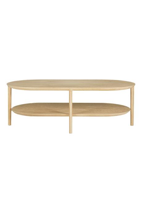 Solid Oak Oval Coffee Table | Ethnicraft Bok | Oroa.com