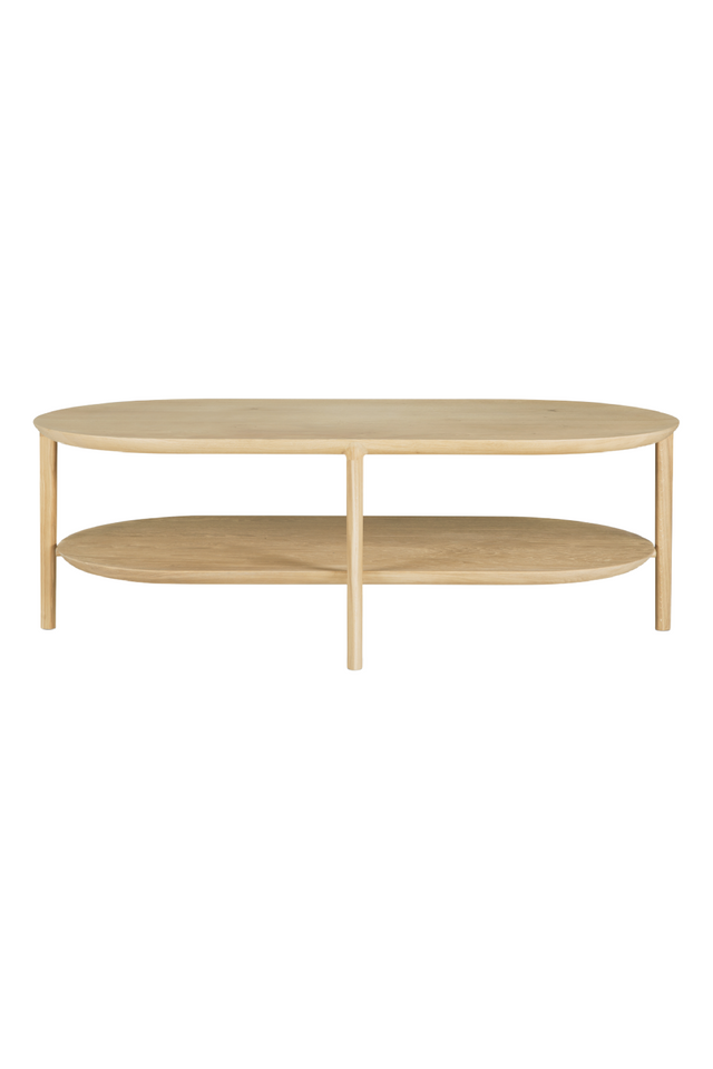 Solid Oak Oval Coffee Table | Ethnicraft Bok | Oroa.com