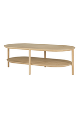 Solid Oak Oval Coffee Table | Ethnicraft Bok | Oroa.com