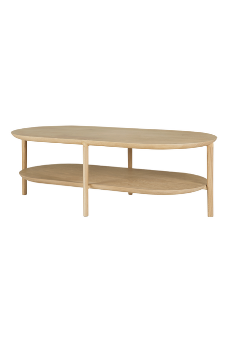 Solid Oak Oval Coffee Table | Ethnicraft Bok | Oroa.com