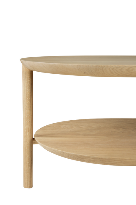 Solid Oak Oval Coffee Table | Ethnicraft Bok | Oroa.com