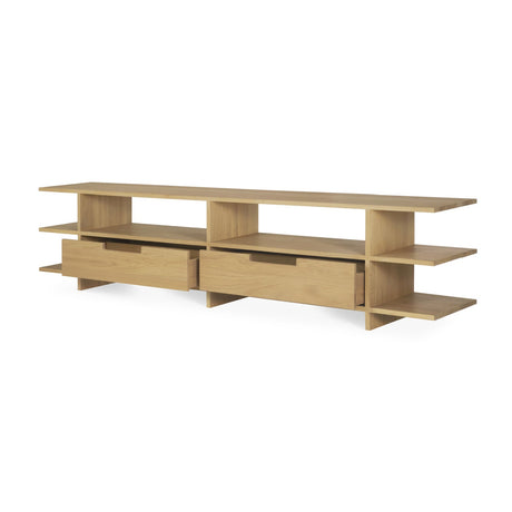 Varnished Teak TV Cupboard | Ethnicraft Kabuki | Oroa.com