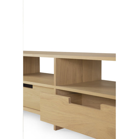 Varnished Teak TV Cupboard | Ethnicraft Kabuki | Oroa.com
