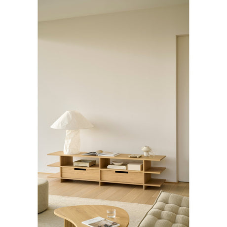 Varnished Teak TV Cupboard | Ethnicraft Kabuki | Oroa.com