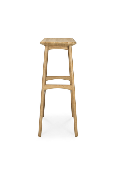Wooden Backless Barstool | Ethnicraft Osso | Oroa.com
