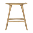 Modern Oak Counter Stool – Osso – oak finish front view