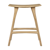 Modern Oak Counter Stool – Osso – oak finish front view