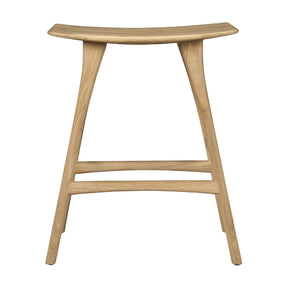 Modern Oak Counter Stool – Osso – oak finish front view
