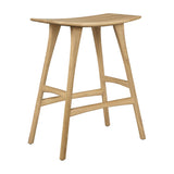 Modern Oak Counter Stool – Osso – oak finish side profile