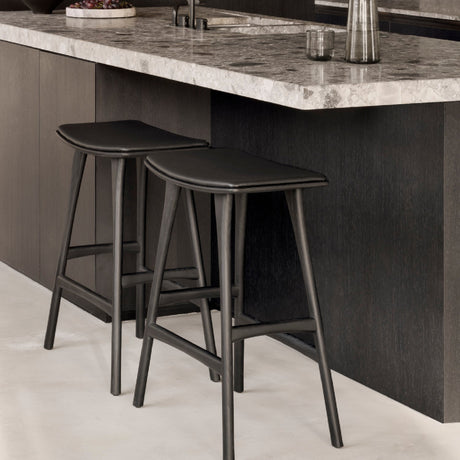 Classic Black Oak Counter Stool – Osso – oak finish alternate view 10