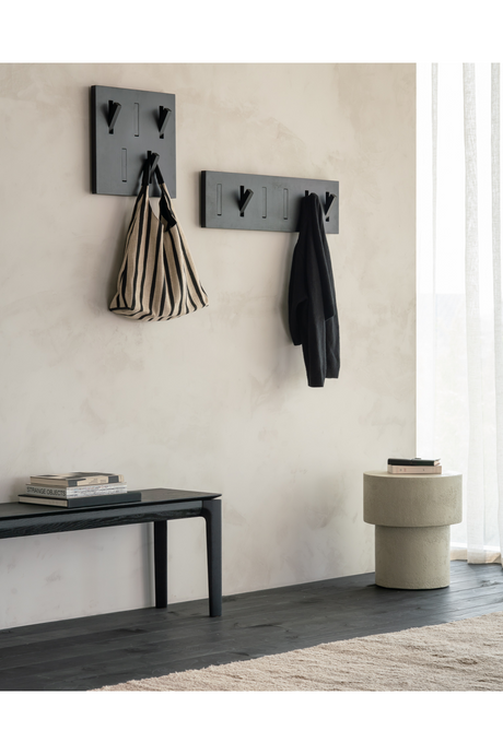 Black Solid Oak Wall Hanger | Ethnicraft Utilitile | Oroa.com