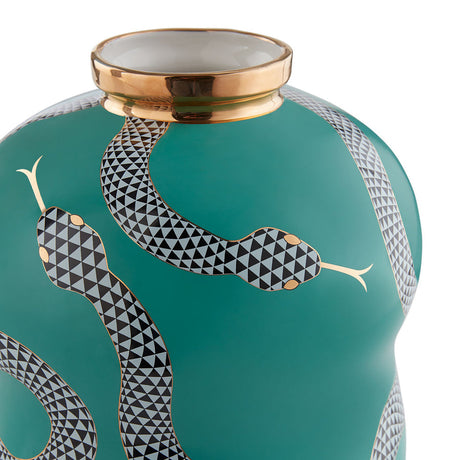 Porcelain Serpent Cinched Vase | Jonathan Adler Eden | Oroa.com