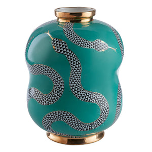 Porcelain Serpent Cinched Vase | Jonathan Adler Eden | Oroa.com