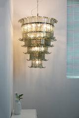Elegant Leaf-Shaped Murano Glass Chandelier - OROA