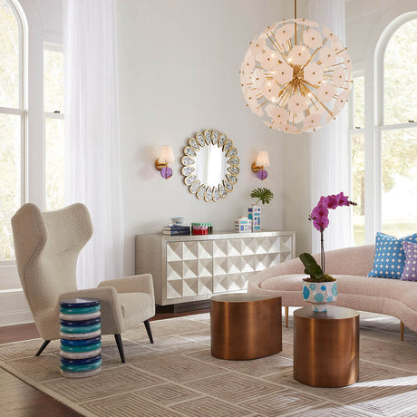 Gray Mother of Pearl Mirror | Jonathan Adler Petal | Oroa.com