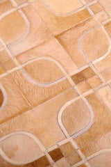 EYES – Geometric Cowhide Rug with Curved Motif