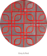 EYES – Geometric Cowhide Rug with Curved Motif
