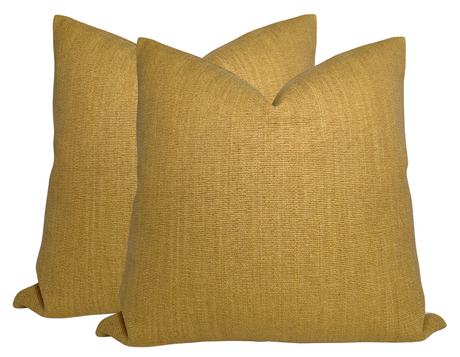 Pama Mustard Throw Pillow Cover | DEKOWE
