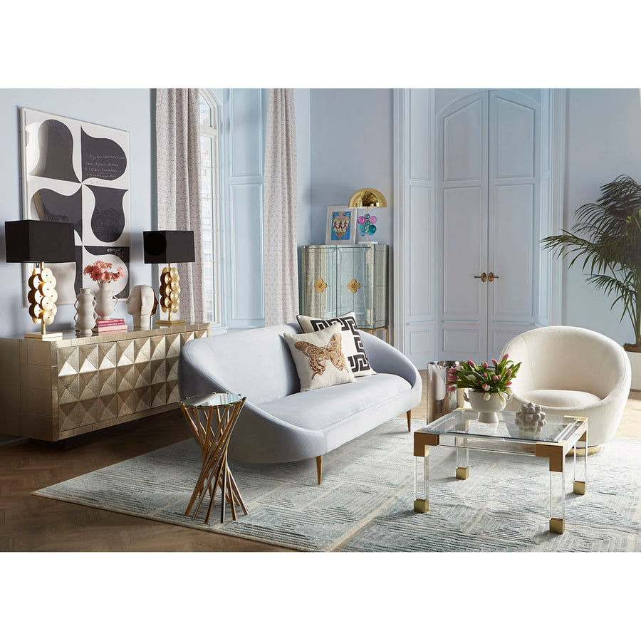 Nickel-Plated Faceted Sideboard | Jonathan Adler Talitha | Oroa.com